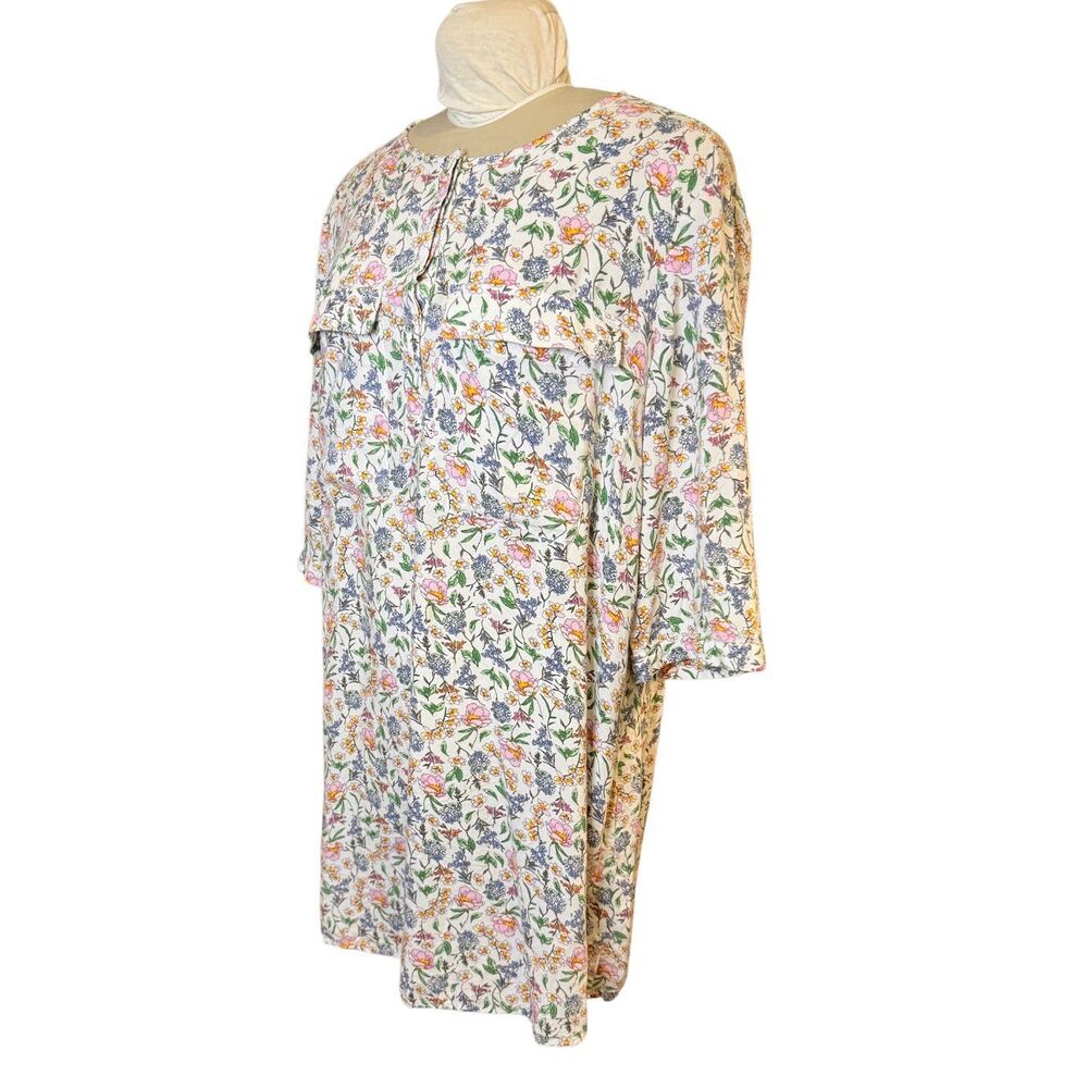 H&M Floral Print Flowy Dress with 3/4 Sleeves Midi Length Sz. 12 - Picture 5 of 10